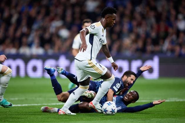 Vinicius Junior of Real Madrid CF during the UEFA Champions League match between Real Madrid and Sporting Braga in Madrid, Spain, on November 8, 2023 (photo by: Panoramic) FOOTBALL : Real Madrid vs Braga - UEFA Ligue des Champions - 08 11 2023 AlvaroMedranda Panoramic 