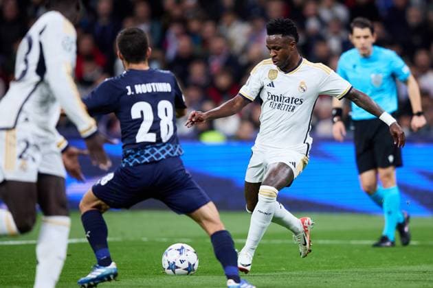 Vinicius Junior of Real Madrid CF during the UEFA Champions League match between Real Madrid and Sporting Braga in Madrid, Spain, on November 8, 2023 (photo by: Panoramic) FOOTBALL : Real Madrid vs Braga - UEFA Ligue des Champions - 08 11 2023 AlvaroMedranda Panoramic 