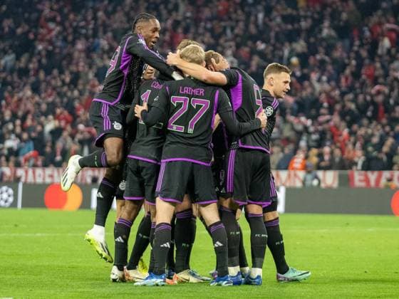 Goal for 1 0 by Harry Kane FC Bayern Muenchen, 09 , GER, FC Bayern Muenchen FCB vs Galatasaray Istanbul, Football, Champions League, Group stage, 2023 2024 season, 08 11 2023, DFB DFL regulations prohibit any use of photographs as image sequences and or quasi video , GER, FC Bayern Muenchen FCB vs Galatasaray Istanbul, Football, Champions League, Group stage, 2023 2024 season, 08 11 2023 Muenchen Copyright: xEibner-Pressefoto SaschaxWaltherx EP_EER