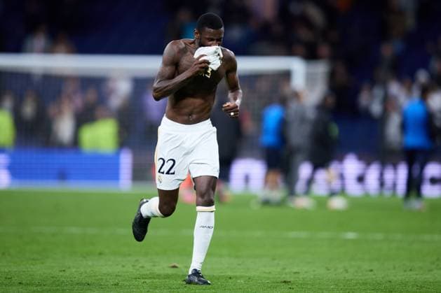 Antonio Rudiger of Real Madrid CF during the UEFA Champions League match between Real Madrid and Sporting Braga in Madrid, Spain, on November 8, 2023 (photo by: Panoramic) FOOTBALL : Real Madrid vs Braga - UEFA Ligue des Champions - 08 11 2023 AlvaroMedranda Panoramic 