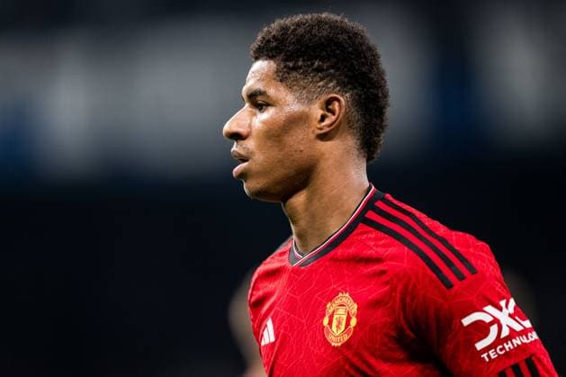 231108 Marcus Rashford of Manchester United during the UEFA Champions League football match between FC Copenhagen and Manchester United on November 8, 2023 in Copenhagen Photo Petter Arvidson BILDBYRAN kod PA PA0685 fotboll football soccer fotball champions league fc copenhagen manchester united bbeng  Copyright: PETTERxARVIDSON BB231108PA197