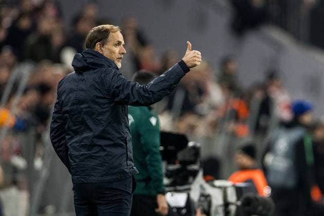 UEFA Champions League FC Bayern Muenchen Galatasaray 08 11 2023 Thomas Tuchel Coach FC Bayern Muenchen Thumbs up UEFA Champions League FC Bayern Muenchen Galatasaray, Muenchen, Allianz Arena on 08 11 2023 Copyright: xBEAUTIFULxSPORTS Wunderlx