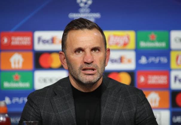 Munich, Germany 08 November 2023 Football, Men, Champions League, Matchday 4, Season 2023 2024, FC Bayern Munich Galatasaray Istanbul, Allianz Arena Okan Buruk, Coach Galatasaray Istanbul at the press conference, Head, Portrait