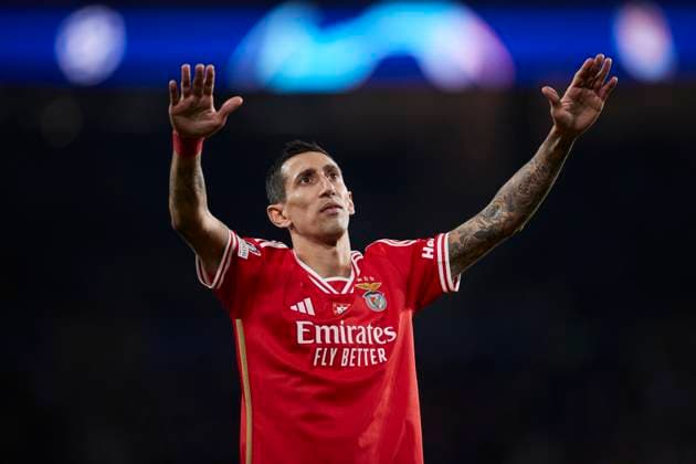 Real Sociedad v SL Benfica: Group D - UEFA Champions League 2023 24 Angel Di Maria of SL Benfica reacts during the UEFA Champions League match between Real Sociedad and SL Benfica at Reale Arena on November 8, 2023, in San Sebastian, Spain. San Sebastian Reale Arena Basque Country Spain RL_RSOvBENF_099 Copyright: xRicardoxLarreinax