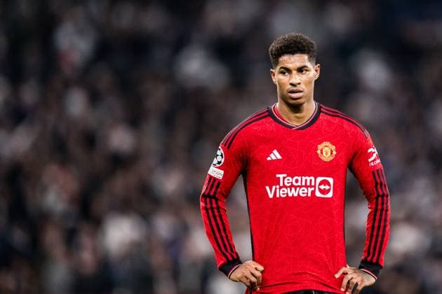 231108 Marcus Rashford of Manchester United during the UEFA Champions League football match between FC Copenhagen and Manchester United on November 8, 2023 in Copenhagen Photo Petter Arvidson BILDBYRAN kod PA PA0685 fotboll football soccer fotball champions league fc copenhagen manchester united bbeng  Copyright: PETTERxARVIDSON BB231108PA220