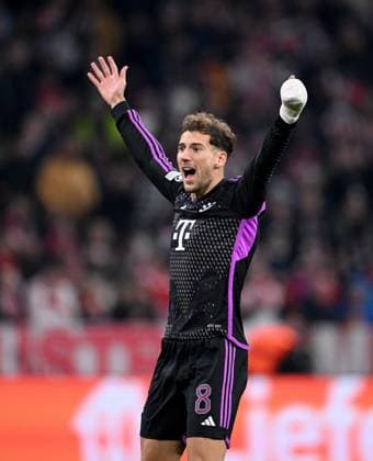 FOOTBALL CHAMPIONS LEAGUE SEASON 2023 2024 Preliminary Round Group A 4 Matchday FC Bayern Muenchen Galatasaray Istanbul 08 11 2023 Cheers Leon Goretzka FC Bayern Muenchen