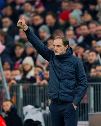 Trainer Thomas Tuchel (FCB), team manager, headcoach, coach, in the group stage match FC BAYERN MUENCHEN - GALATASARAY ISTANBUL 2-1 of football UEFA Champions League in season 2023 2024 in Munich, Nov 8, 2023. Gruppenphase, GALA, FCB