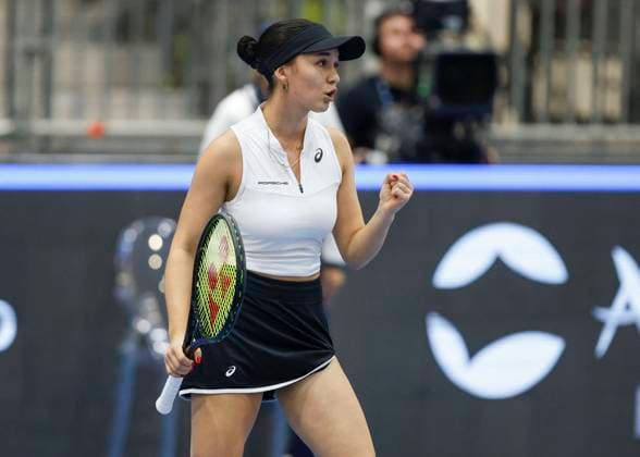 Team Germany, Eva Lys makes a fist and cheers, cheers,joy,emotion, Billie Jean King Cup Finals 2023, Estadio de la Cartuja, Sevilla, Spain Copyright: xJuergenxHasenkopfx
