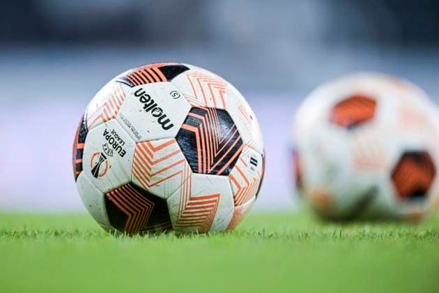 SOCCER - UEFA EL, LASK vs Saint-Gilloise LINZ,AUSTRIA,09.NOV.23 - SOCCER - UEFA Europa League, group stage, Linzer ASK vs Royale Union Saint-Gilloise. Image shows a feature of soccerballs.  GEPAxpictures xChristianxMoser