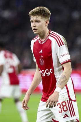 AMSTERDAM, 09-11-2023 JohanCruyff Arena, Europa League Football season 2023 2024. Ajax player Kristian Hlynsson during the match between Ajax and Brighton & Hove Albion Ajax - Brighton  x23102788x Copyright: