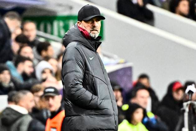 Jurgen Klopp (lfc) FOOTBALL : Toulouse vs Liverpool - Match 4 Phase de Groupe de la Ligue Europa - Toulouse - 09-11-2023 ThierryBreton Panoramic 