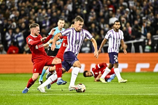 Dallinga (tfc) FOOTBALL : Toulouse vs Liverpool - Match 4 Phase de Groupe de la Ligue Europa - Toulouse - 09-11-2023 ThierryBreton Panoramic 