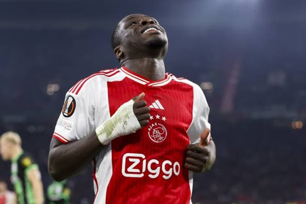 AMSTERDAM, 09-11-2023 JohanCruyff Arena, Europa League Football season 2023 2024. Ajax player Brian Brobbey dejected during the match between Ajax and Brighton & Hove Albion Ajax - Brighton  x23103678x Copyright: