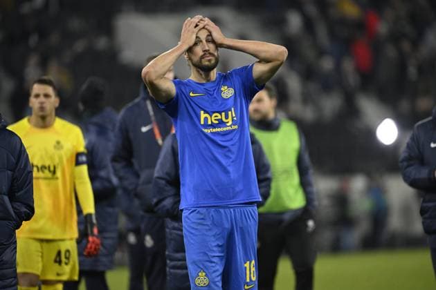 Union s Christian Burgess pictured after a soccer game between Austrian Linzer Athletik Klub (LASK) and Belgian Royale Union Saint Gilloise in Linz, Austria, on Thursday 09 November 2023, on day 4 in the group phase of the UEFA Europa League competition, in group E. LAURIExDIEFFEMBACQ  x79656053x