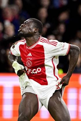 AMSTERDAM - Brian Brobbey of Ajax during the UEFA Europa League Group B match between Ajax Amsterdam and Brighton & Hove Albion FC at the Johan Cruyff ArenA on November 9, 2023 in Amsterdam, Netherlands. ANP OLAF KRAAK UEFA Europa League 2023 24 2023 2024 xVIxANPxSportx xxANPxIVx 483443222 originalFilename: 483443222.jpg