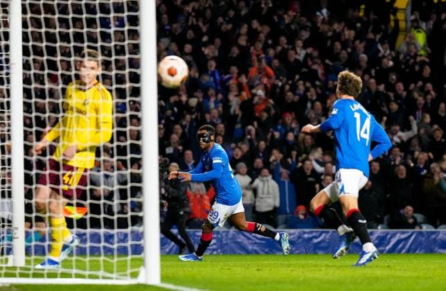 EDITORIAL USE ONLY No use with unauthorised audio, video, data, fixture lists, club league logos or live services. Online in-match use limited to 120 images, no video emulation. No use in betting, games or single club league player publications. Rangers v Sparta Prague, UEFA Europa League, Group C, Football, Ibrox Stadium, Glasgow, UK - 09 Nov 2023 EDITORIAL USE ONLY No use with unauthorised audio, video, data, fixture lists, club league logos or live services. Online in-match use limited to 120 images, no video emulation. No use in betting, games or single club league player publications.  Copyright: xStuartxWallace Shutterstockx 14188590b