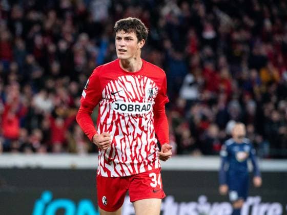 Merlin Roehl SC Freiburg, 34 celebrates the goal for 1 0, GER, SC Freiburg vs FK TSC Backa Topola, Football UEFA Europa League, Group A, Matchday 4, Season 2023 2024, 09 11 2023 GER, SC Freiburg vs FK TSC Backa Topola, Football UEFA Europa League, Group A, Matchday 4, Season 2023 2024, 09 11 2023 Freiburg Copyright: xEibner-Pressefoto Memmlerx EP_MMR
