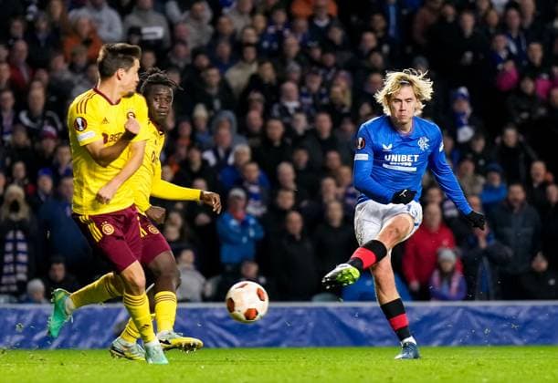 EDITORIAL USE ONLY No use with unauthorised audio, video, data, fixture lists, club league logos or live services. Online in-match use limited to 120 images, no video emulation. No use in betting, games or single club league player publications. Rangers v Sparta Prague, UEFA Europa League, Group C, Football, Ibrox Stadium, Glasgow, UK - 09 Nov 2023 EDITORIAL USE ONLY No use with unauthorised audio, video, data, fixture lists, club league logos or live services. Online in-match use limited to 120 images, no video emulation. No use in betting, games or single club league player publications.  Copyright: xStuartxWallace Shutterstockx 14188590i