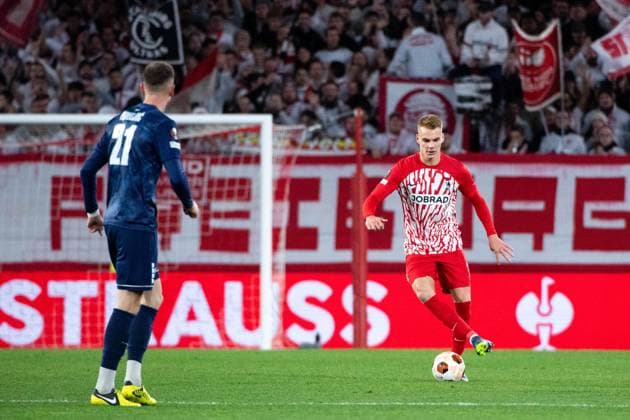 Philipp Lienhart SC Freiburg, 03 on the ball, GER, SC Freiburg vs FK TSC Backa Topola, Football UEFA Europa League, Group A, Matchday 4, 2023 2024 season, 09 11 2023 GER, SC Freiburg vs FK TSC Backa Topola, Football UEFA Europa League, Group A, Matchday 4, 2023 2024 season, 09 11 2023 Freiburg Copyright: xEibner-Pressefoto Memmlerx EP_MMR