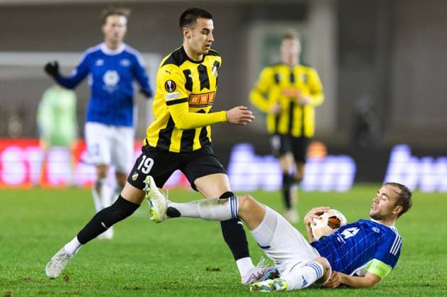 231109 Srdjan Hrstic of BK Häcken and Martin Ellingsen of Molde during the UEFA Europa League football match between BK Häcken and Molde on November 9, 2023 in Gothenburg Photo Michael Erichsen BILDBYRAN COP 89 MI0570 football soccer football uefa europa league bk häcken molde bbeng  Copyright: MICHAELxERICHSEN BB231109MI060