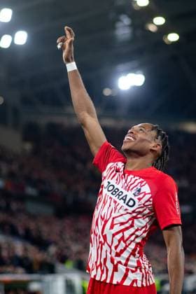 Junior Adamu SC Freiburg, 20 celebrates the goal for 4 0, GER, SC Freiburg vs FK TSC Backa Topola, Football UEFA Europa League, Group A, Matchday 4, 2023 2024 season, 09 11 2023 GER, SC Freiburg vs FK TSC Backa Topola, Football UEFA Europa League, Group A, Matchday 4, 2023 2024 season, 09 11 2023 Freiburg Copyright: xEibner-Pressefoto Memmlerx EP_MMR