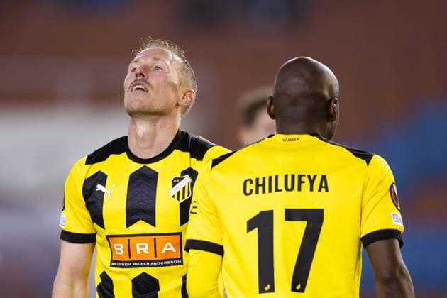 231109 Mikkel Rygaard Jensen of BK Häcken looks dejected during the UEFA Europa League football match between BK Häcken and Molde on November 9, 2023 in Gothenburg Photo Michael Erichsen BILDBYRAN COP 89 MI0570 bbeng bk häcken football fotball fotboll fotboll molde soccer uefa europa league depp  Copyright: MICHAELxERICHSEN BB231109MI083
