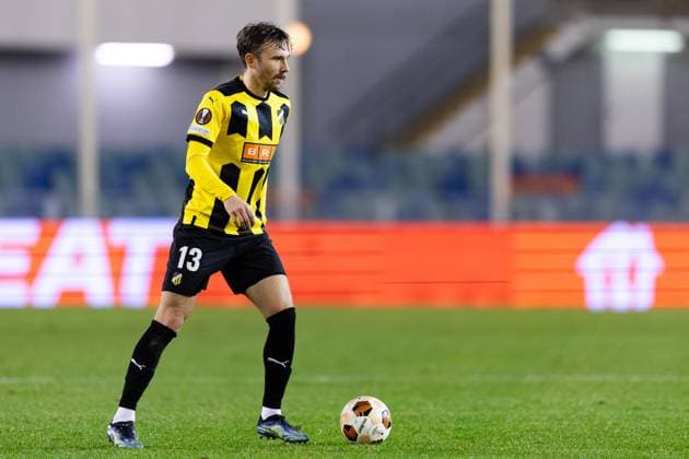 231109 Simon Sandberg of BK Häcken during the UEFA Europa League football match between BK Häcken and Molde on November 9, 2023 in Göteborg Photo Michael Erichsen BILDBYRAN COP 89 MI0570 bbeng bk häcken football fotball fotboll molde soccer uefa europa league  Copyright: MICHAELxERICHSEN BB231109MI085