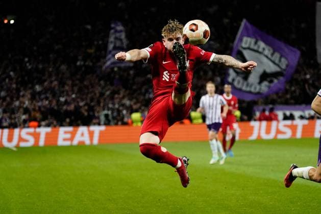 EDITORIAL USE ONLY No use with unauthorised audio, video, data, fixture lists, club league logos or live services. Online in-match use limited to 120 images, no video emulation. No use in betting, games or single club league player publications. Toulouse v Liverpool, UEFA Europa League, Group E, Football, Stadium TFC, Toulouse, France - 09 Nov 2023 EDITORIAL USE ONLY No use with unauthorised audio, video, data, fixture lists, club league logos or live services. Online in-match use limited to 120 images, no video emulation. No use in betting, games or single club league player publications.  Copyright: xDavexWinter Shutterstockx 14188577ii
