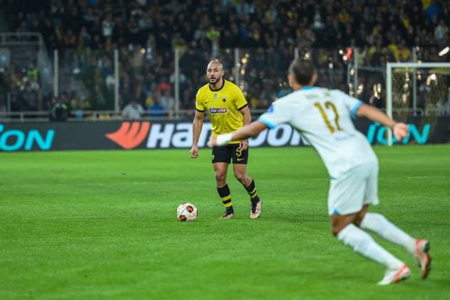 Football Europa League match - AEK FC vs Marseille - UEFA Europa League, Group B 5 Nordin Amrabat of AEK FC during the UEFA Europa League, Group B match between AEK FC and Marseille at Opap Arena on November 9, 2023, in Athens, Greece. Athens Greece  Copyright: xIPAxSport ABACAx