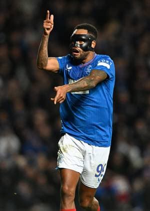 Glasgow, Scotland, 9th November 2023. Danilo of Rangers celebrates scoring during the UEFA Europa League match at Ibrox Stadium, Glasgow. Picture credit should read: Neil Hanna Sportimage EDITORIAL USE ONLY. No use with unauthorised audio, video, data, fixture lists, club league logos or live services. Online in-match use limited to 120 images, no video emulation. No use in betting, games or single club league player publications. SPI-2721-0075