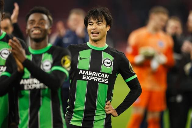Kaoru Mitoma (Brighton), NOVEMBER 9, 2023 - Football Soccer : UEFA Europa League group B matchday4 between Sporting AFC Ajax 0-2 Brighton & Hove Albion FC at the Johan Cruijff ArenA in Amsterdam, Netherlands. Noxthirdxpartyxsales  (235180409)
