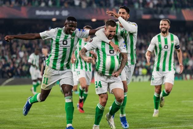 November 10, 2023, Seville, Spain: SEVILLE, SPAIN - NOVEMBER 09: Aitor Ruibal of Real Betis celebrate a goal during the UEFA Europe League Group C match between Real Betis and Aris Limassol at Benito Villamarin on November 09, 2023 in Seville, Spain. Seville Spain - ZUMAd159 0313716698st Copyright: xJosexLuisxContrerasx