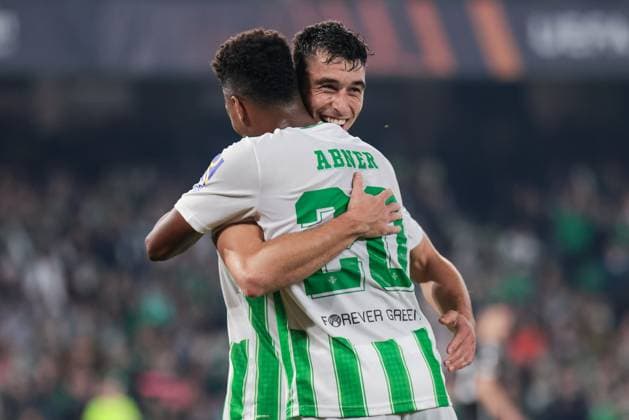 November 10, 2023, Seville, Spain: SEVILLE, SPAIN - NOVEMBER 09: Marc Roca of Real Betis celebrate a goal during the UEFA Europe League Group C match between Real Betis and Aris Limassol at Benito Villamarin on November 09, 2023 in Seville, Spain. Seville Spain - ZUMAd159 0313718278st Copyright: xJosexLuisxContrerasx