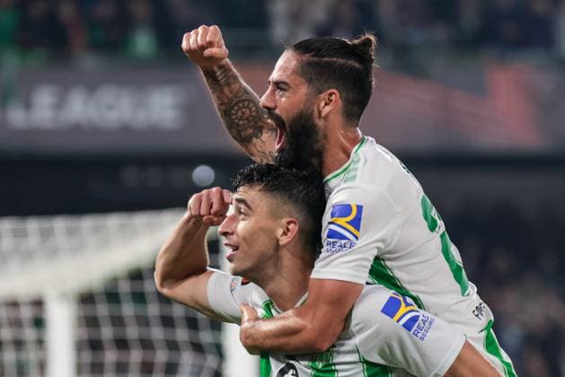 November 10, 2023, Seville, Spain: SEVILLE, SPAIN - NOVEMBER 09: Marc Roca of Real Betis celebrate a goal during the UEFA Europe League Group C match between Real Betis and Aris Limassol at Benito Villamarin on November 09, 2023 in Seville, Spain. Seville Spain - ZUMAd159 0313718286st Copyright: xJosexLuisxContrerasx