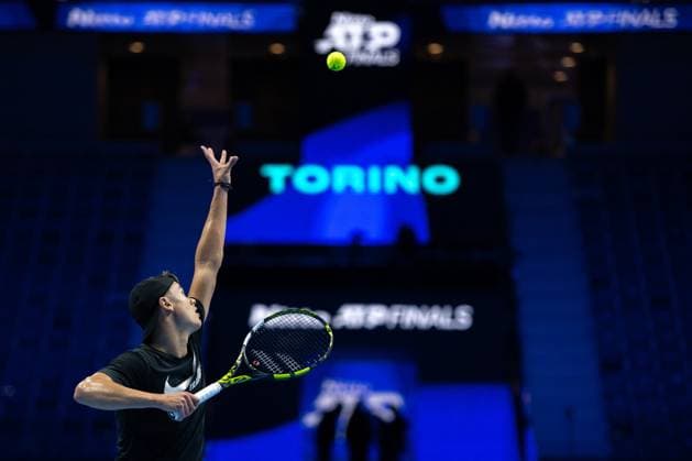 Foto Marco Alpozzi LaPresse 10 Novembre 2023 Torino - Italia - - Tennis Nitto ATP, Tennis Herren Finals - Practice Medvedev vs Rune Nella foto: Holger Rune (Denmark) November 10, 2023 Turin - Italy - Sport - Tennis Nitto ATP Finals - Practice Medvedev vs Rune In the pic: Holger Rune (Denmark)  Copyright: xMarcoxAlpozzi LaPressex