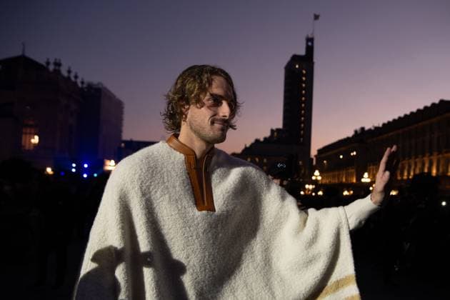 Sport Themen der Woche KW45 Foto Marco Alpozzi LaPresse 10 Novembre 2023 Torino - Italia - - Tennis Nitto ATP, Tennis Herren Finals - Blue Carpet &amp; Media Day Nella foto: Stefanos Tsitsipas (Greece) November 10, 2023 Turin - Italy - Sport - Tennis Nitto ATP Finals -Blue Carpet &amp; Media Day In the pic: Stefanos Tsitsipas (Greece)  Copyright: xMarcoxAlpozzi LaPressex