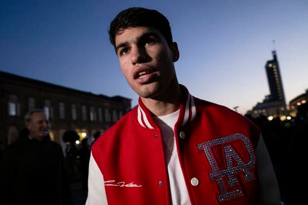 Nitto ATP, Tennis Herren Finals 2023 - Blue Carpet Carlos Alcaraz of Spain attends the Blue Carpet of the Nitto ATP Finals 2023. Turin Italy Copyright: xNicolòxCampox