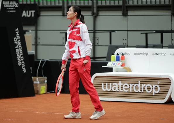 TENNIS - Billie Jean King Cup, AUT vs MEX SCHWECHAT,AUSTRIA,11.NOV.23 - TENNIS - Billie Jean King Cup, play off, Austria vs Mexico. Image shows captain Marion Maruska (AUT).  GEPAxpictures xWalterxLuger