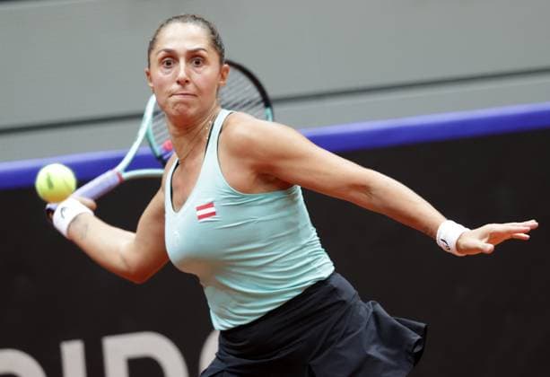 TENNIS - Billie Jean King Cup, AUT vs MEX SCHWECHAT,AUSTRIA,11.NOV.23 - TENNIS - Billie Jean King Cup, play off, Austria vs Mexico. Image shows Tamira Paszek (AUT).  GEPAxpictures xWalterxLuger