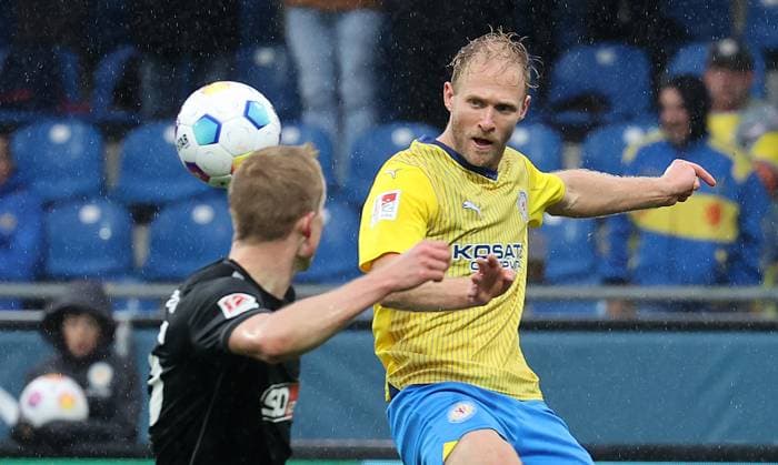 Sebastian Griesbeck Eintracht Braunschweig Football, Men, Season 2023 2024, 2 BL, Eintracht Stadion, Eintracht Braunschweig vs VfL Osnabrueck, 3 2 DFL REGULATIONS PROHIBIT ANY USE OF PHOTOGRAPHS AS IMAGE SEQUENCES AND OR QUASI VIDEO