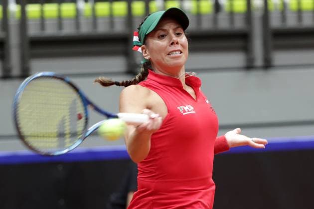 TENNIS - Billie Jean King Cup, AUT vs MEX SCHWECHAT,AUSTRIA,11.NOV.23 - TENNIS - Billie Jean King Cup, play off, Austria vs Mexico. Image shows Giuliana Olmos (MEX).  GEPAxpictures xWalterxLuger