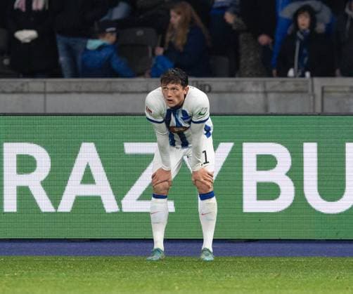 Soccer, Men, Season 2023 2024, 2 Bundesliga 13 Matchday , Hertha BSC Karlsruher SC, Fabian Reese Hertha BSC , Disappointment after final whistle, 11 11 2023, Copyright: xSebastianxRäppold MatthiasxKochx