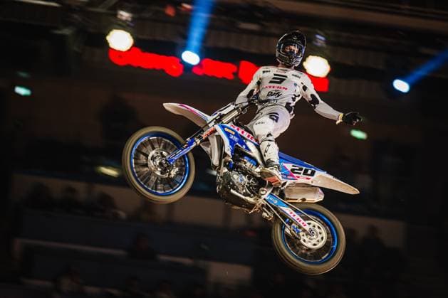Bilder des Jahres 2023, Sport 11 November Sport Themen der Woche KW45 Sport Bilder des Tages Stuttgart , 111123 , 39. Int. ADAC Supercross Stuttgart Im Bild: Greg Aranda ( Frankreich KTM Sturm STC Racing Team ) in der SX1 *** Stuttgart , 111123 , 39 Int ADAC Supercross Stuttgart Pictured Greg Aranda France KTM Sturm STC Racing Team in SX1