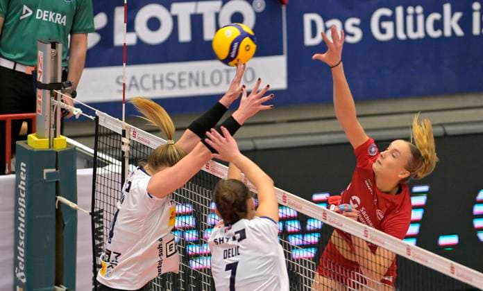 Volleyball, Women, VBL, Dresdner SC - VfB Lotto Suhl