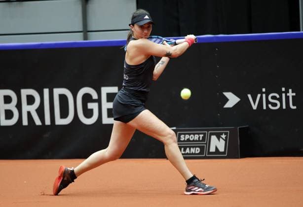 TENNIS - Billie Jean King Cup, AUT vs MEX SCHWECHAT,AUSTRIA,12.NOV.23 - TENNIS - Billie Jean King Cup, play off, Austria vs Mexico. Image shows Fernanda Contreras Gomez (MEX).  GEPAxpictures xWalterxLuger
