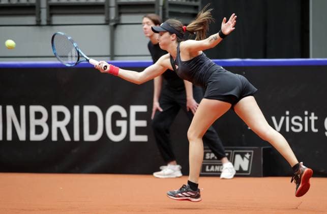 TENNIS - Billie Jean King Cup, AUT vs MEX SCHWECHAT,AUSTRIA,12.NOV.23 - TENNIS - Billie Jean King Cup, play off, Austria vs Mexico. Image shows Fernanda Contreras Gomez (MEX).  GEPAxpictures xWalterxLuger