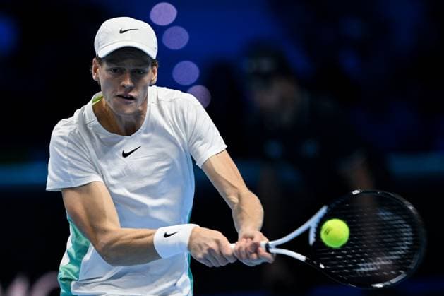 Foto Marco Alpozzi LaPresse 12 Novembre 2023 Torino - Italia - - Tennis Nitto ATP, Tennis Herren Finals - Jannik SINNER (ITA) vs Stefanos TSITSIPAS (GRE) Nella foto: Jannik Sinner (Italia) November 12, 2023 Turin - Italy - Sport - Tennis Nitto ATP Finals - Jannik SINNER (ITA) vs Stefanos TSITSIPAS (GRE) In the pic: Jannik Sinner (Italia)  Copyright: xMarcoxAlpozzi LaPressex