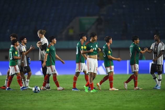RECORD DATE NOT STATED FIFA U-17 World Cup Indonesia 2023 Mexico 1-3 Germany Adrian Ortellao of Mexico during the game Mexico vs Germany, corresponding to Group F of the FIFA U-17 World Cup Indonesia 2023, at Si Jalak Harupat Stadium, on November 12, 2023. <br><br> Adrian Ortellao de Mexico durante el partido Mexico vs Alemania, correspondiente al Grupo F de la Copa Mundial de la FIFA Sub-17 Indonesia 2023, en el Estadio Si Jalak Harupat Stadium, el 12 de Noviembre de 2023. BANDUNG INDONESIA INDONESIA  Copyright: xAdrianxMaciasx 20231112102254_FWC_U17_GF_MEX_GER_ORTELLAO137