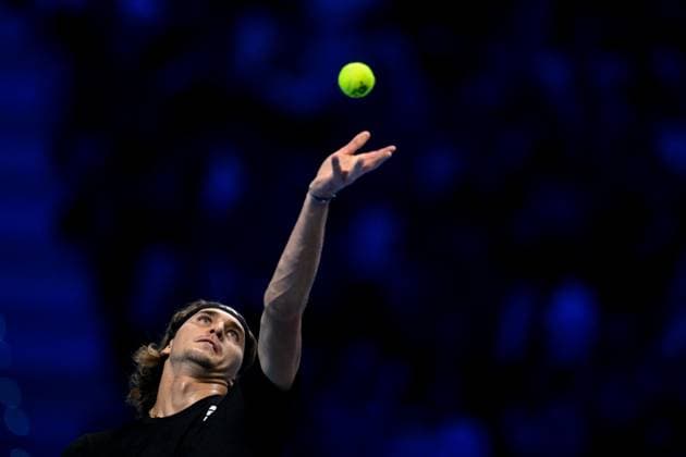 Foto Marco Alpozzi LaPresse 13 Novembre 2023 Torino - Italia - - Tennis Nitto ATP, Tennis Herren Finals - Carlos ALCARAZ (ESP) vs Alexander ZVEREV (GER) Nella foto: Alexander Zverev (Germany) November 13, 2023 Turin - Italy - Sport - Tennis Nitto ATP Finals - Carlos ALCARAZ (ESP) vs Alexander ZVEREV (GER) In the pic: Alexander Zverev (Germany)  Copyright: xMarcoxAlpozzi LaPressex