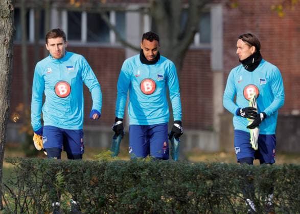 Germany, Berlin, Sportpark, GER, 2 FBL, Hertha BSC, Season 2023 24, Training, Photo Jonjoe Kenny, Bilal Hussein, Michal Karbownik